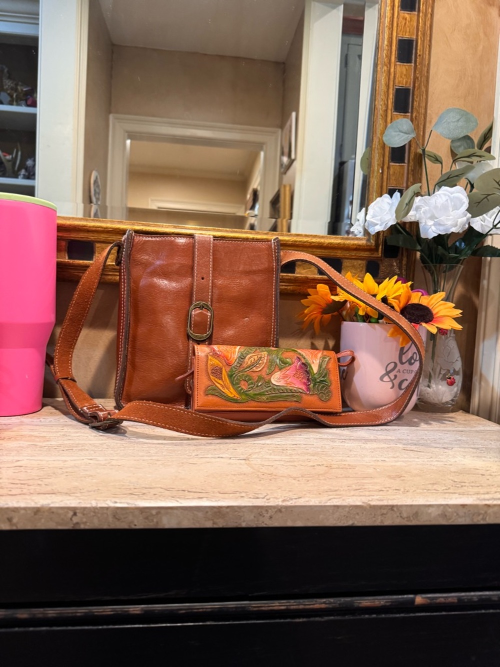 Patricia Nash Brown Leather Crossbody